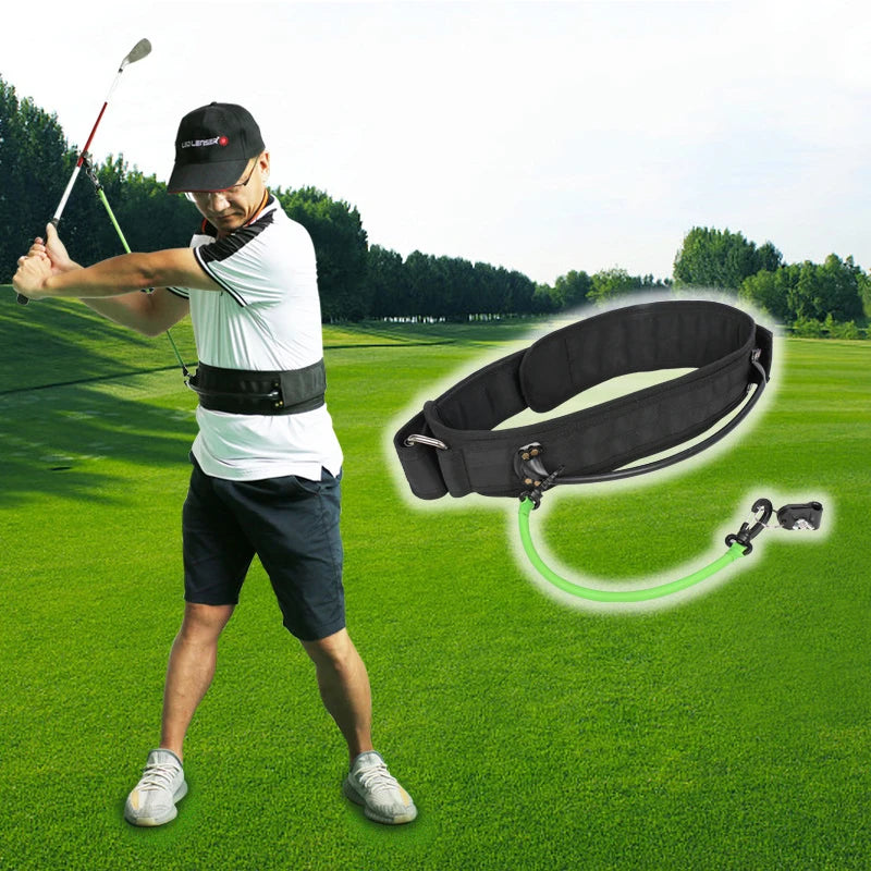 Golf Swing Trainer Posture Corrector Practice Swing Training Belt Strength Trainer Golf Swing Power Release Rope Beginner Aid