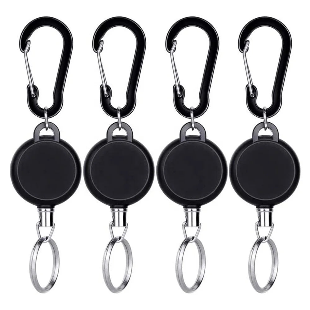 Hot Sale  Plastic ABS Keychain Badge Reel Card  Retractable Key Chain Badge Reel Holder YOYO ID Card