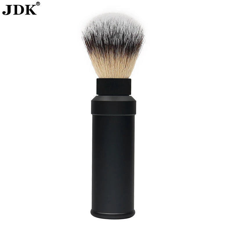 JDK 1PC Factory Price 1pc Foaming Brush Silver Color Portable Vegan Hair Shaving Brush