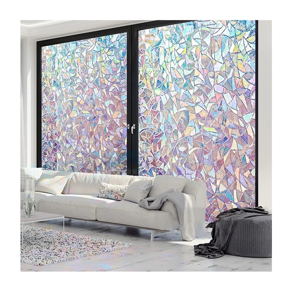 Artisan Non Adhesive rainbow Suncatcher Sticker Custom Shape Window Decorative Film Static Window Clings