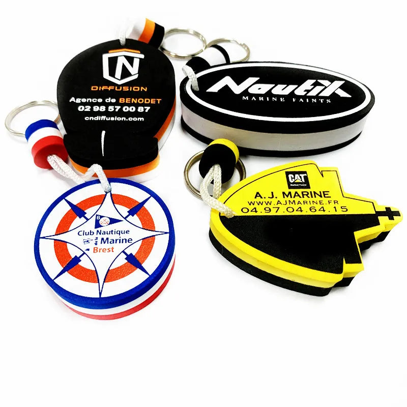 Custom Logo and Shape Boat Key Chain Foam Floating Keychain for Advertisement Factory Cheap Price Custom EVA Portable Customi