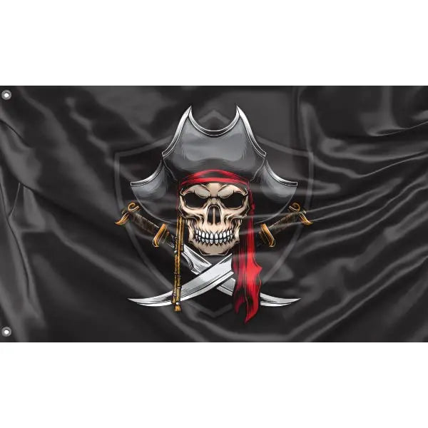 3x5 FT Vivid Color Pirate with Sword Flags Made in EU for Outdoor Indoor Events