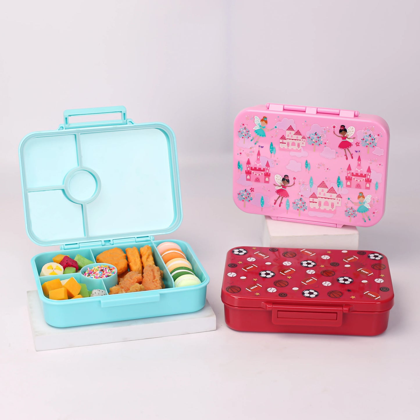 850ml Cute Kids BPA-Free Plastic Bento Lunch Box New Design with Compartment Heatable Food Container