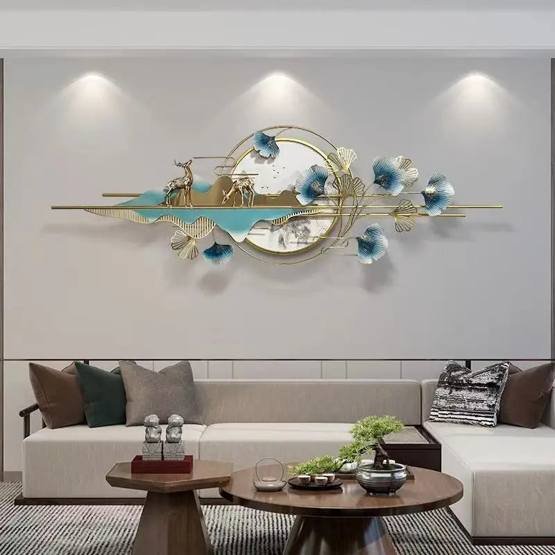 150X48 New Dropshipping Products 2024 Metal Wall Living Room Home Decor Luxury Art Item House Decoration Interior Luxuriant