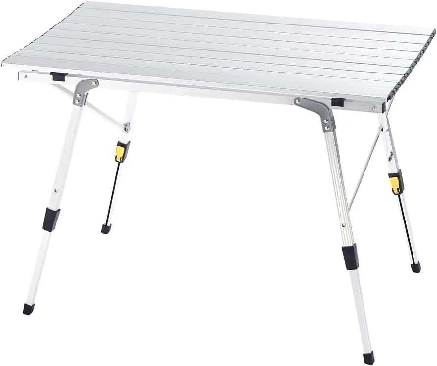 Woqi Portable 3 Adjustable Height Foldable Camping Table with Carrying Bag Folding Table