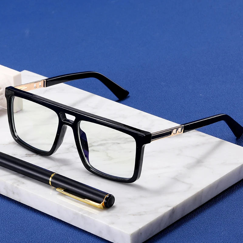 MS 93518 Trendy Double Bridge Men's New Glasses Large Frame Fashion TR90 Frame Anti-Blue Light Optical Manufacturer