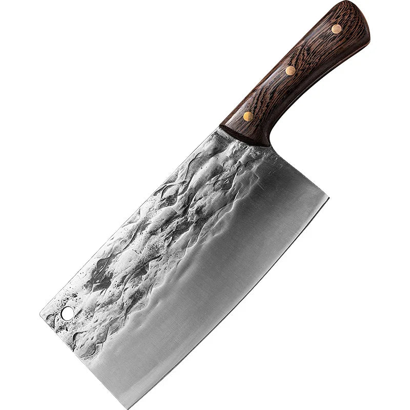 Traditional Chinese Kitchen Chef's Knife Hand Forged High Carbon Stainless Steel Cleaver Knife Cooking Knife Cutting Meat sha