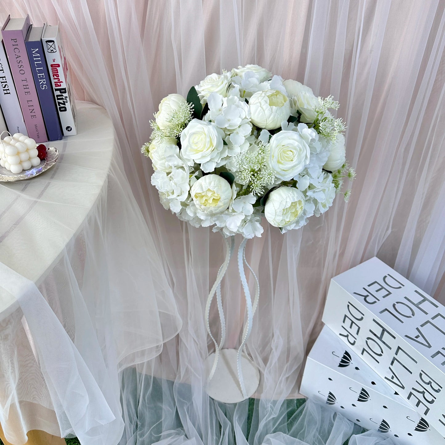 With Wholesale Hot Style MYHQ29 Flower Ball Q5  Wedding Artificial Silk White Flower Balls