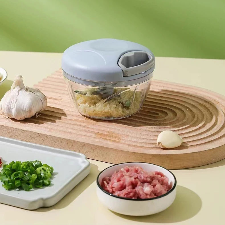 Household Must Have Mini Food Onion Chopper Processor Garlic Chopper Meat Grinder Press Grlic Crusher and Vegetable Cutter