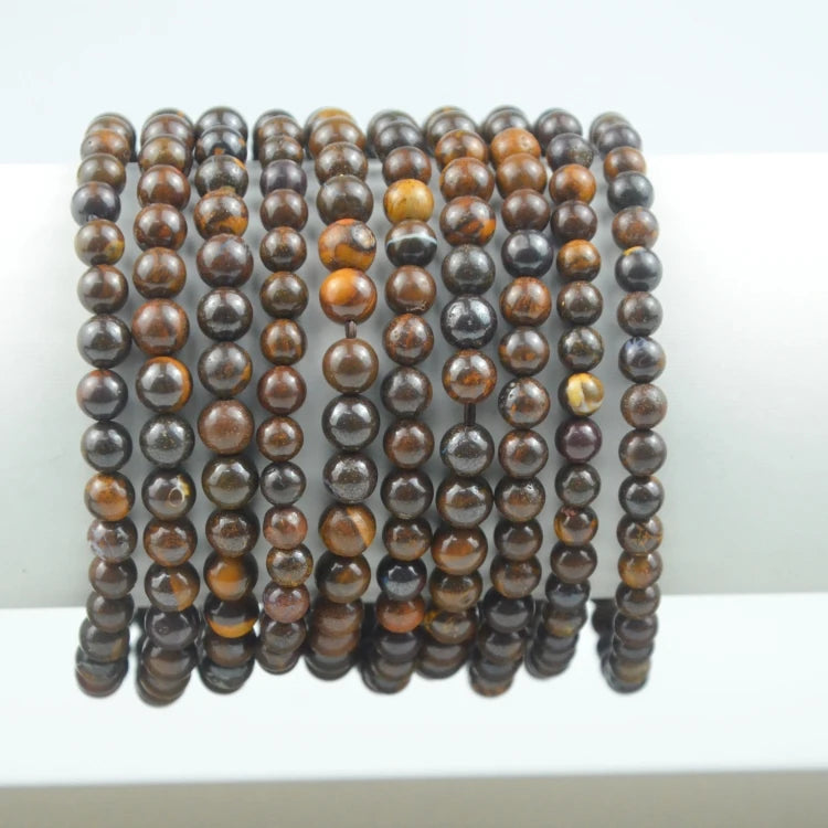 Australia's Popular 6mm 5mm Natural Brown Boulder Opal Classic Christian Fashion Bracelets & Bangles Party Gift Stone Beads