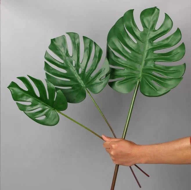 Top Quality Real Touch Artificial Monstera Leaf for Home Decoration