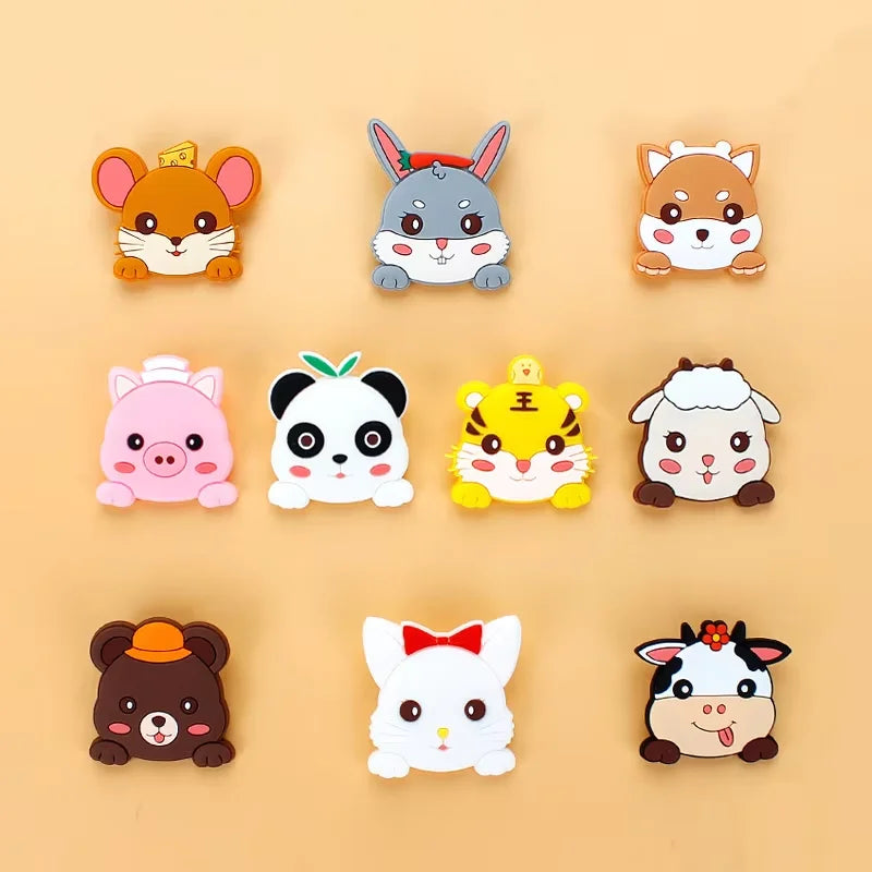 YH-BL020-Eco-friendly Custom Animal Cartoon Logo Soft 3D PVC Rubber Shoe Charms Patches for Decoration Accessories