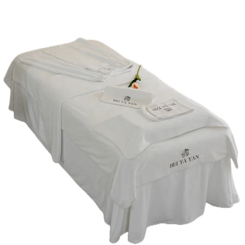6PCS Beauty Salon Bath Towel and Face Towels Massage Quick-Dry Special Large Towel Set