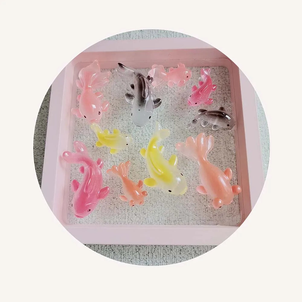 Fashion Cute Goldfish Fish Charms Resin Funny Pendant DIY Earrings Necklace Jewelry Making Finding