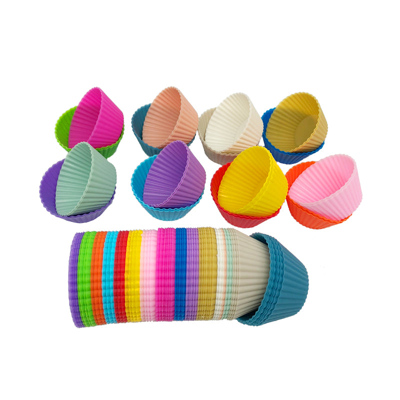 7*4.5*3.5cm Silicone Eco-Friendly Reusable Muffin & Cupcake Liners with Food Contact Safe Design for Cake Baking Hand Wash On