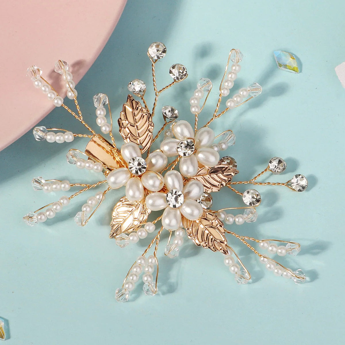 New Trending Wedding Jewelry Bridal Hair Clips Handmade Pearl Flower Bridal Wedding Hair Accessories