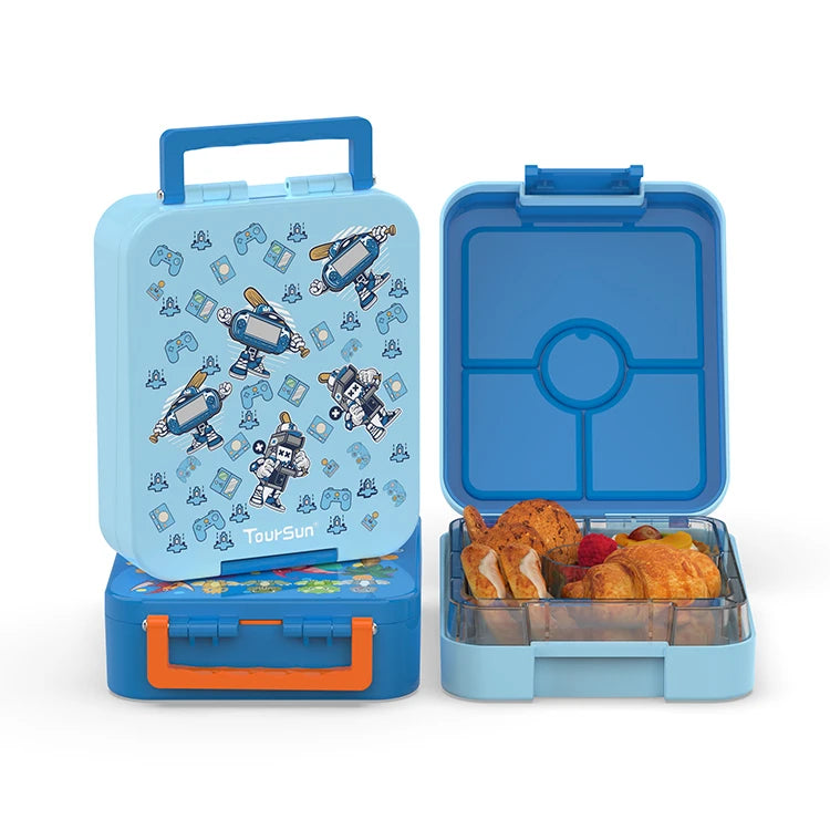 Cute Children's School Bento Box Cartoon Design Lunch Container Heatproof Loncheras Escolares for Girls and Kids