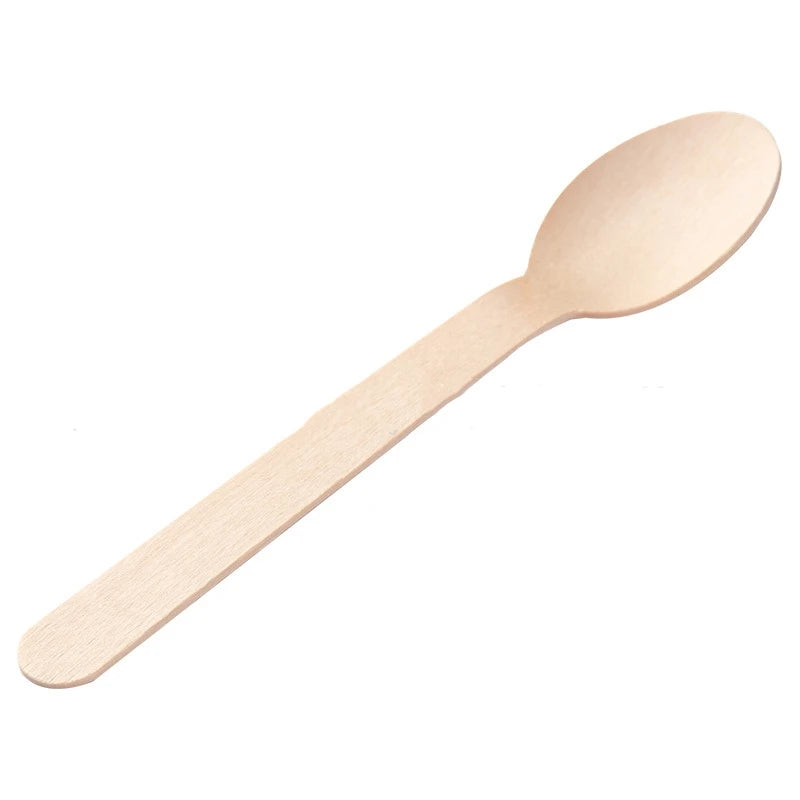 Factory Price  Birch  Cutlery Wood Spoon Disposable Wooden Coffee Spoon Wood Cutlery
