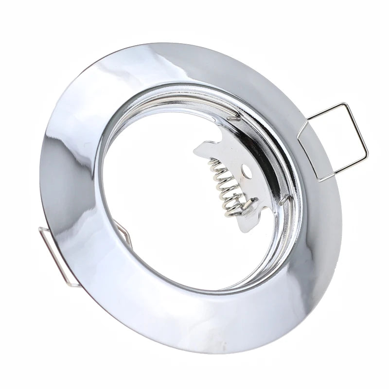5 Colors Metal Round Shape 55mm Cut-out Lighting Fixture Recessed Surface Mounted Housing Spotlight Frame Indoor Deco