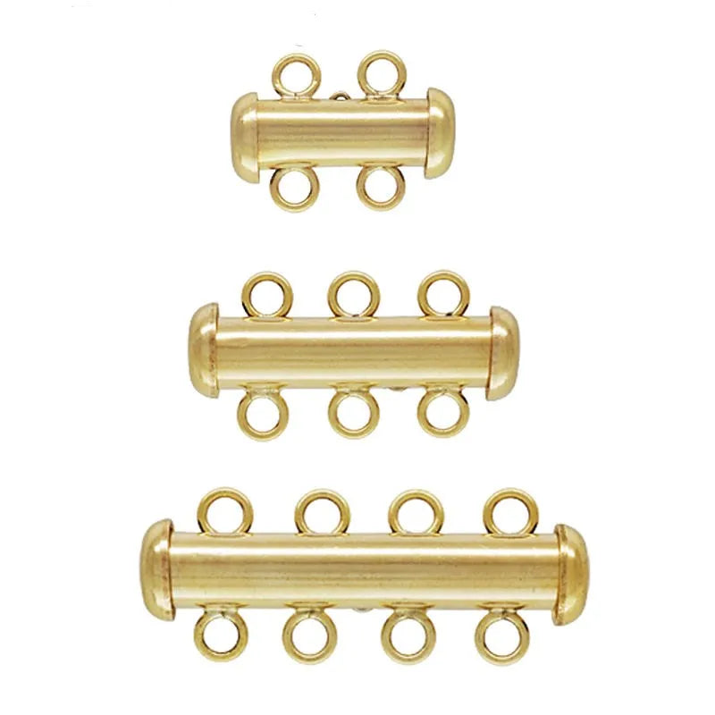 No Tarnish GF 14K Gold Filled Tube Clasp for Necklace Jewelry Making Findings Accessories
