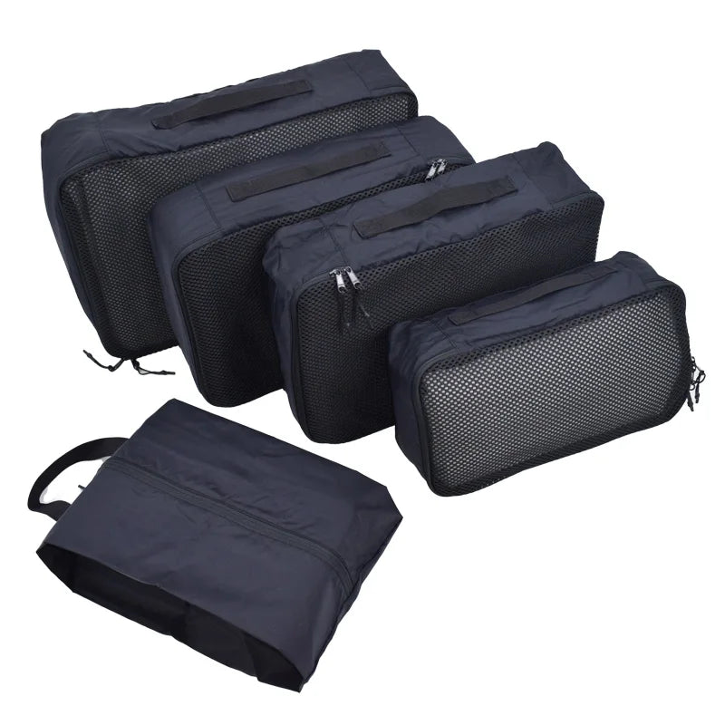 Evercredit Fashion Customized Logo High Quality Waterproof Ripstop Nylon Packing Cubes YKK Zipper for Travel Suitcase