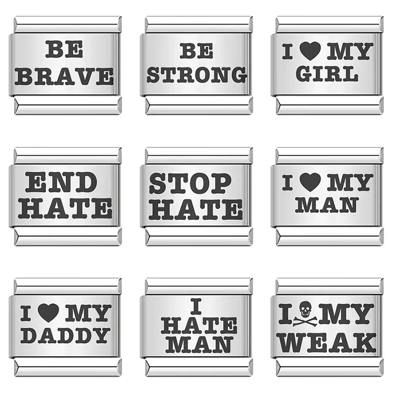 Hapiship Italian Charm Men Women Bracelet Wholesale Stainless Steel Italian Charms Pulseras DJ867
