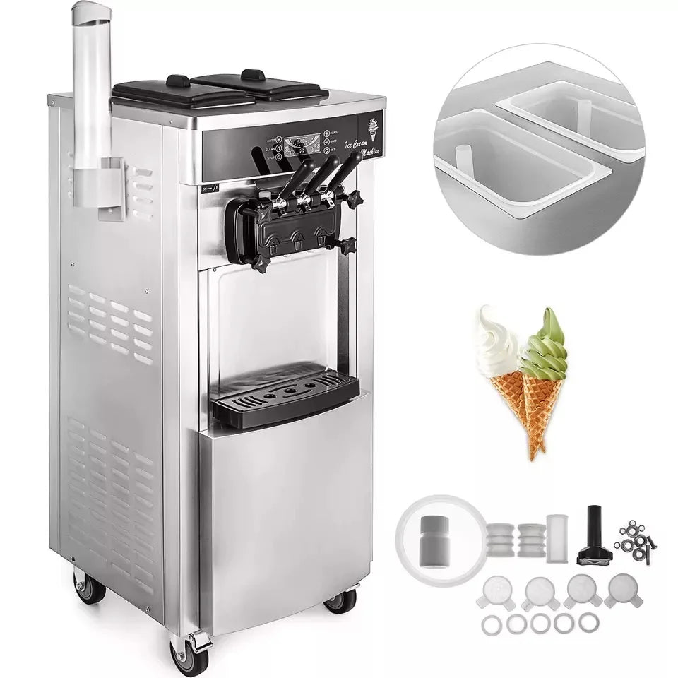 3 Flavors Soft Ice Cream Machine Professional Commercial Yogurt Maker for Party Event