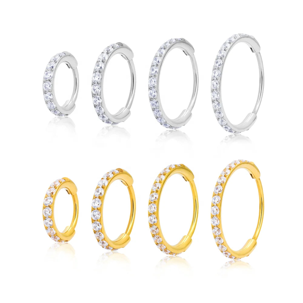 G23 F136 Titanium Piercing Nose Ring Hoop 14G Septum Ring Ear Tragus Cartilage Helix Conch Earring Body Piercing Jewelry