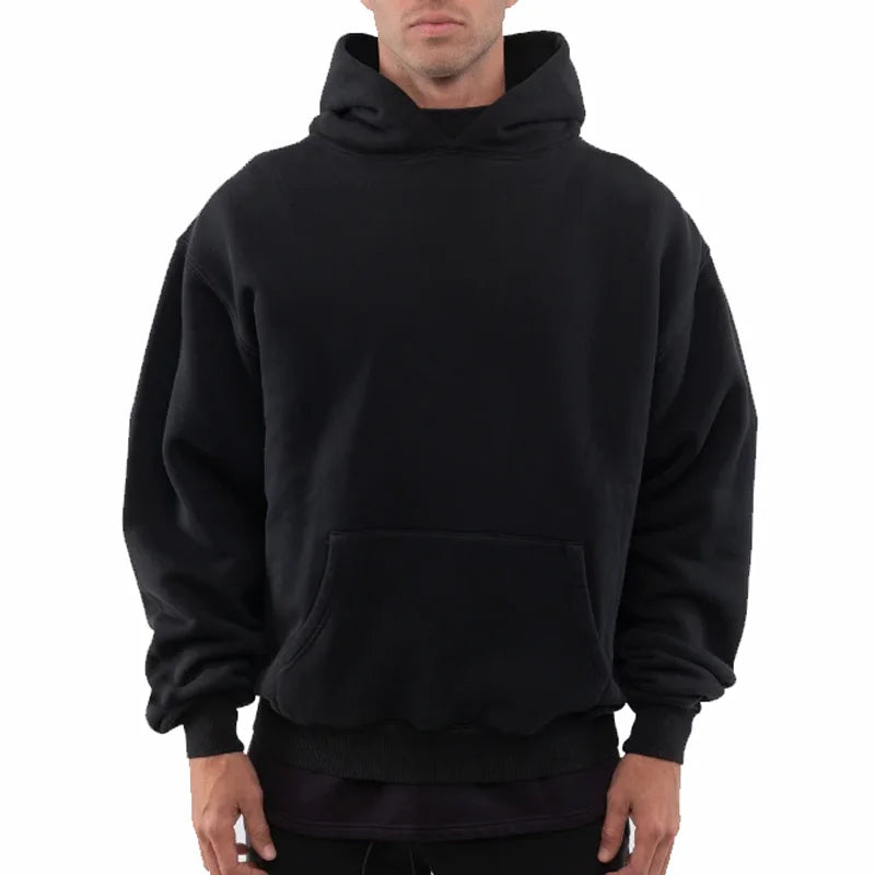 Men's Hoodies Cotton Heavyweight 500gsm Luxury Quality Oversized Streetwear Blank Hoodie Pullover Sweatshirt Hoodies