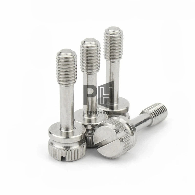 M2 M2.5 M3 M4 M5 M6 M8 304 Stainless Steel Hand Screw Knurled Thumb Anti-loosening Screws Bolts Short Head Slotted Captive Sc