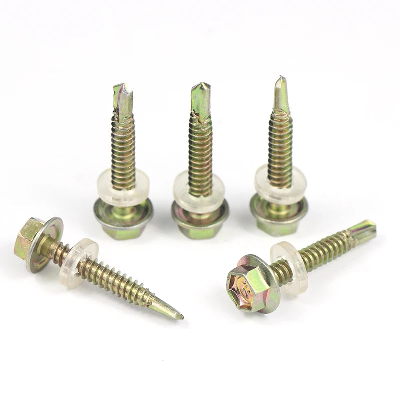 Wholesale Galvanised Metal Hexagon Head Tek Wood  Self Drilling Tapping Screw for Building Decoration Engineering