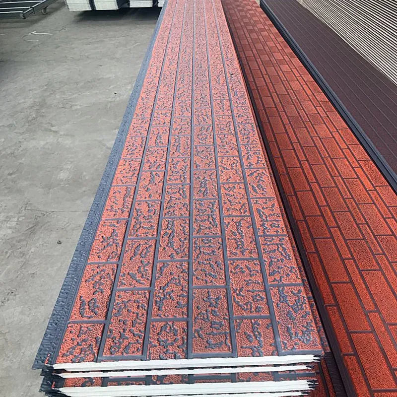 Hot Sales Polyurethane Pir  Pu Foam Panel Exterior Decorative Siding Brick Metal Wall Panel