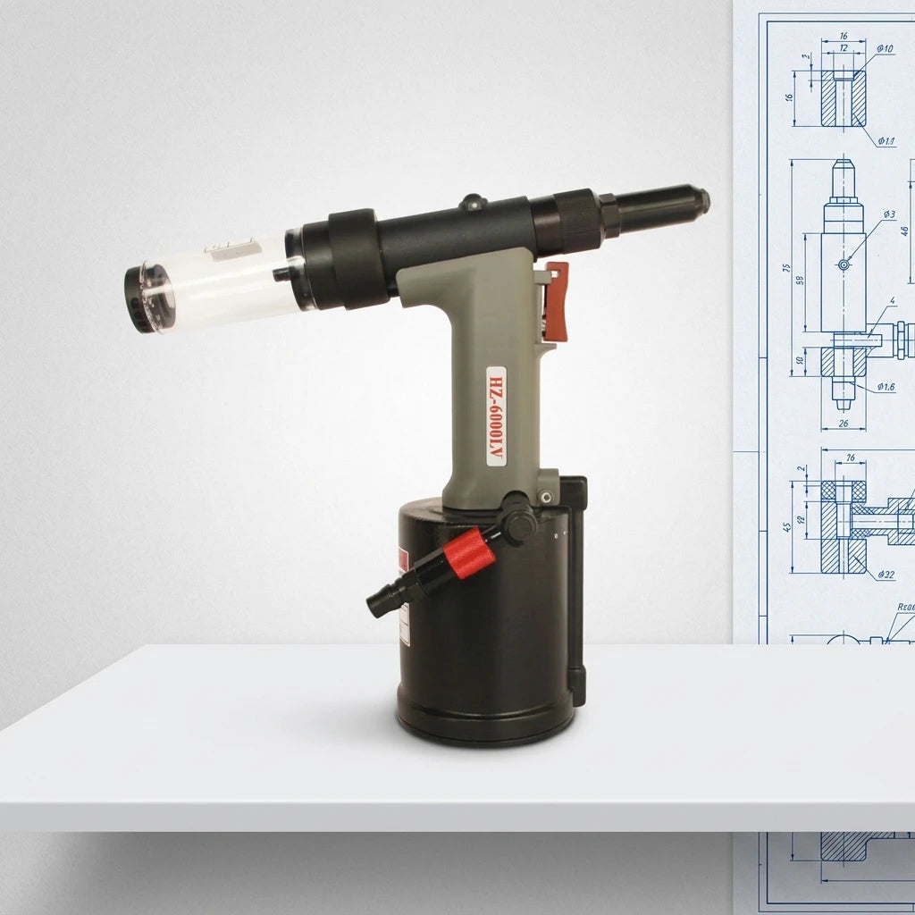 6000LV Pneumatic Rivet Tool Gun High Tensile Force 4.8mm Installation Tool air Riveter Blind Rivet Gun