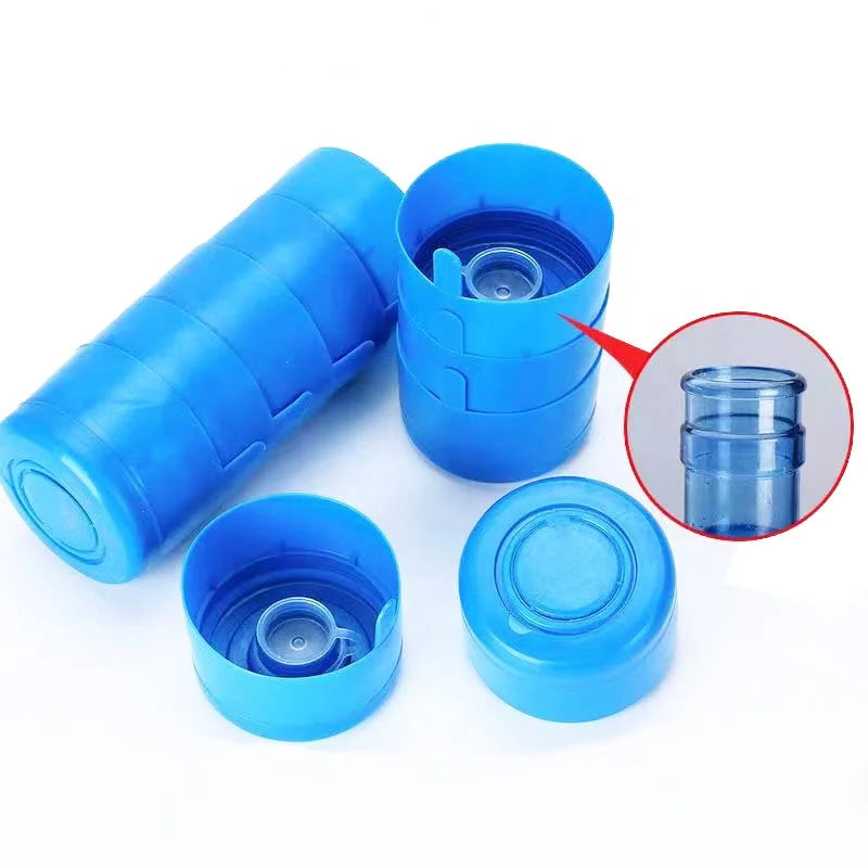 Non Spill Caps Reusable Water Bottle Caps Replacement Anti Splash Bottle Caps for 55mm 5 Gallon Water Jugs