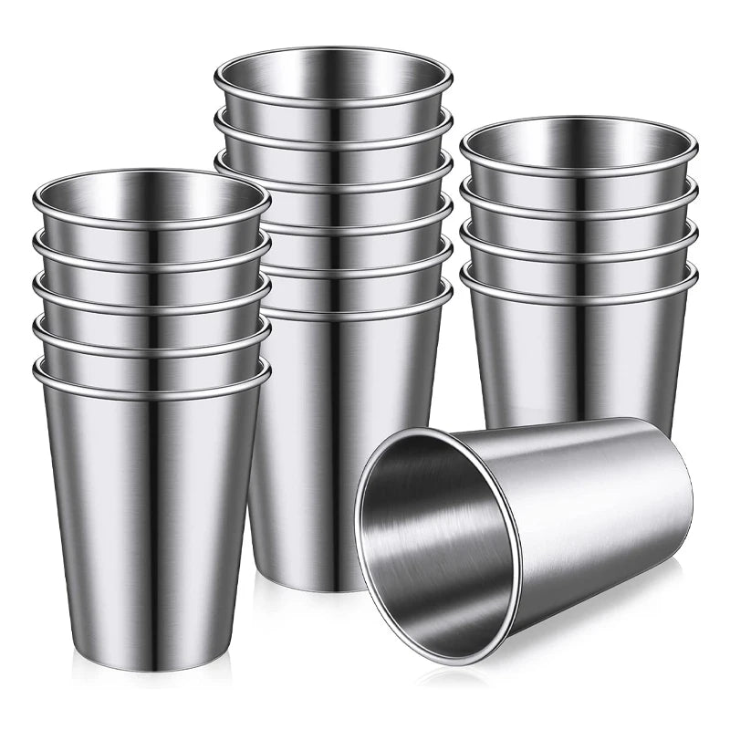 12oz 16oz  350ml 500ml Dishwasher Safe Camping Stainless Steel 304 Tea Beer Coffee Mugs Pint Cups