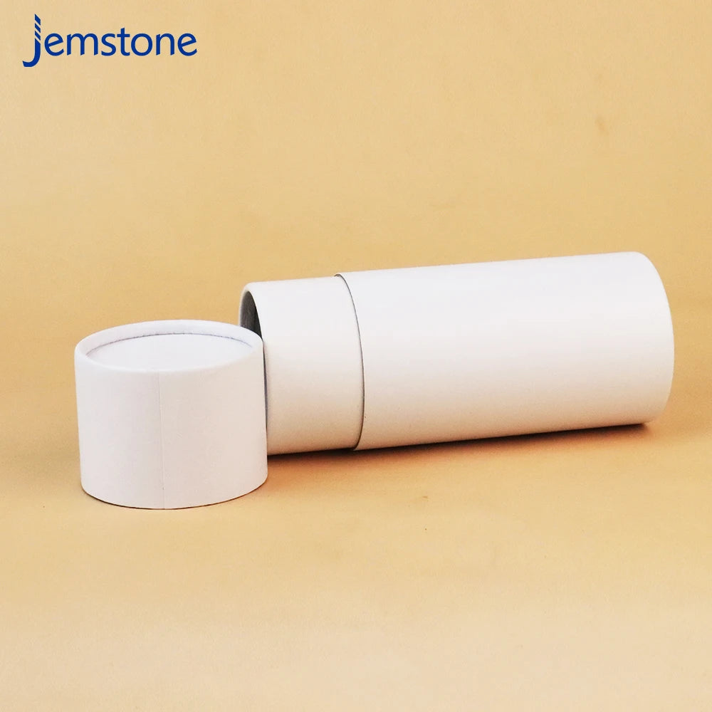 Recyclable White Kraft Round Custom Logo Cylinder 81X160Mm Paper Tube Packaging