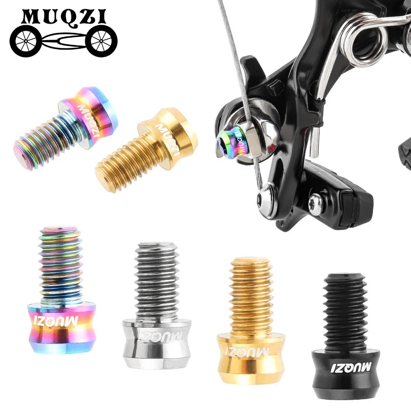 MUQZI M5x10 M6x10 Bike Titanium Bolts Brakes Inner Cable Line Fixed Screws Road Bicycle Rear Derailleur Shift Wire Fixing Bol