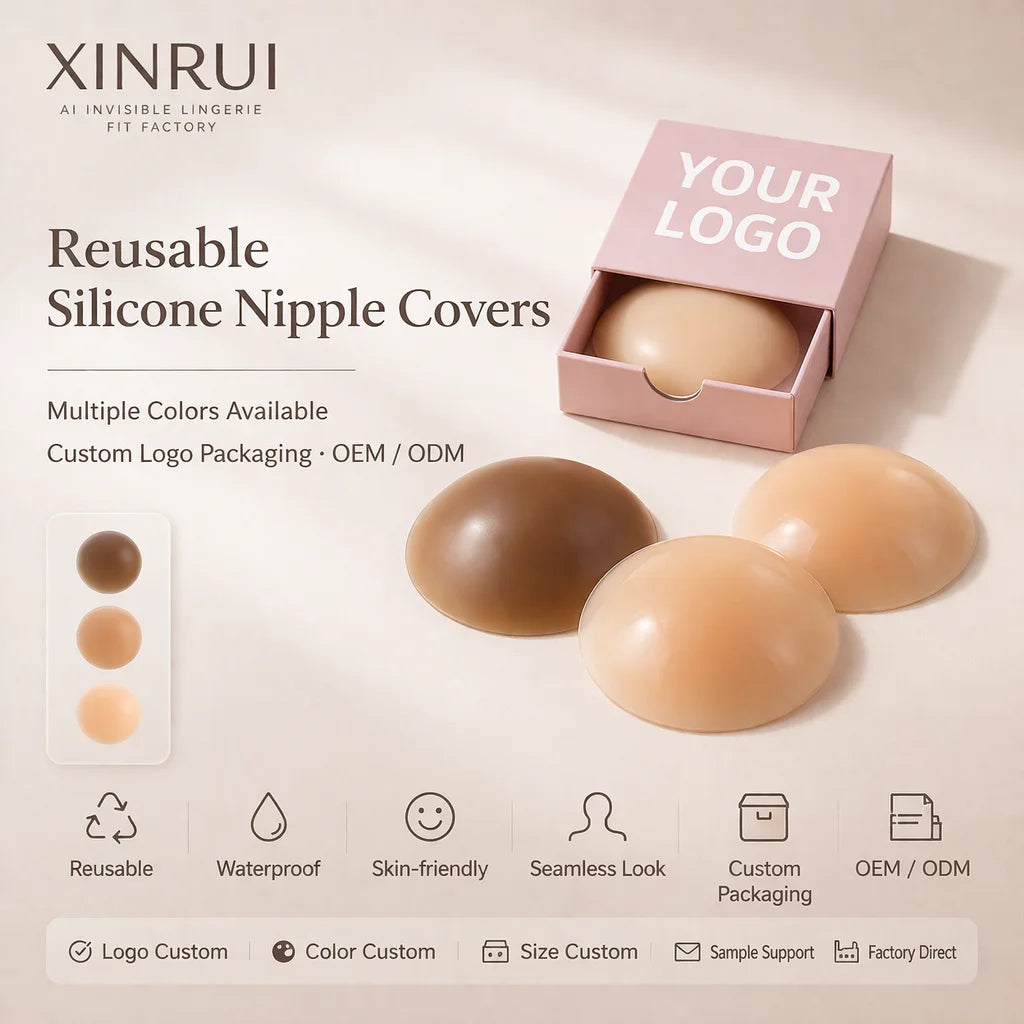 Adhesive Reusable Silicone Breast Nipple Sticker Cover Invisible Anti-dropping Waterproof Washable Bra Pad