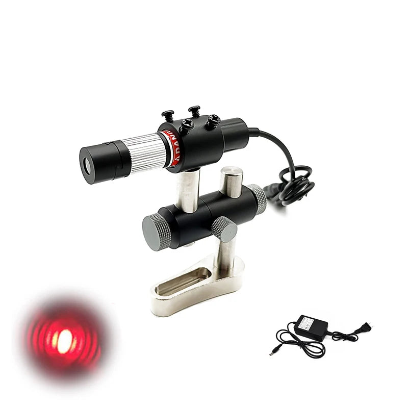New Compact Adjustable Focusing D16mm 635nm 50/100/150/200mW Glass Lens Red Dot Laser Module+Bracket+Power Supply Positioning