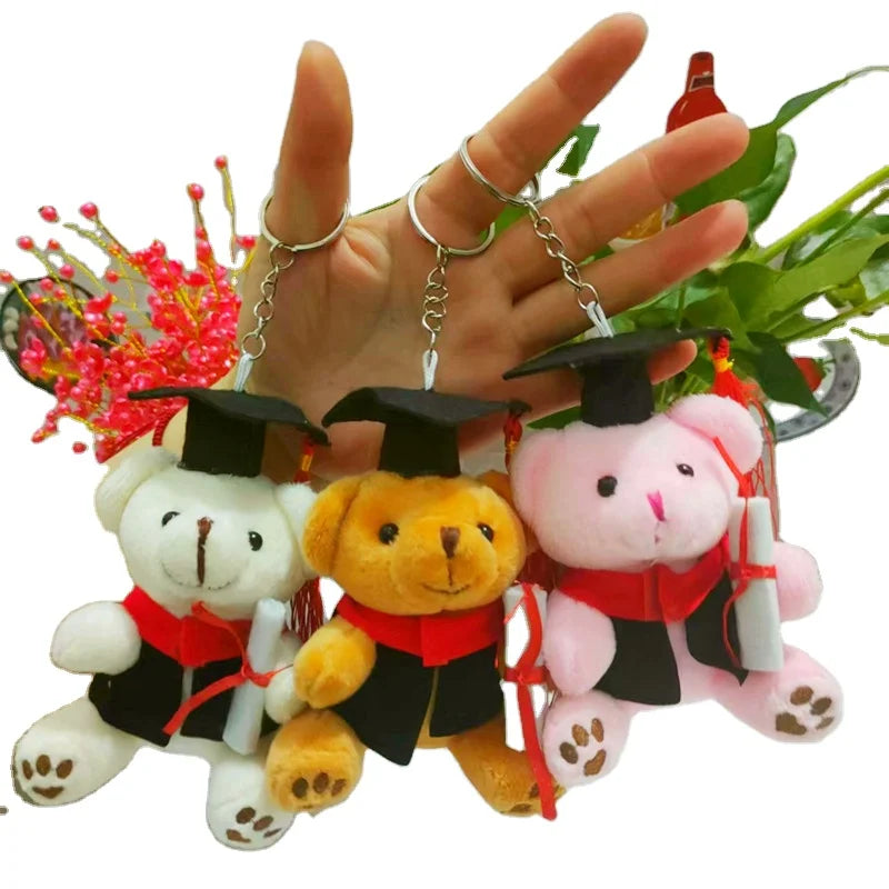 Mini Graduation Bear Custom Plush Keychains Toys Pendant Graduation Teddy Bear Season Souvenir Gift Plush Stuffed Animal Toys