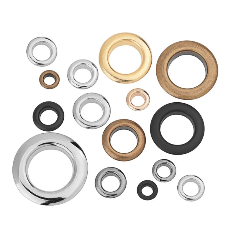 Factory High Quality Custom Silver 12mm Eyelet Ring Metal Grommets Eyelets for Garment Curtains Shoes Bags Leathers Outdoor G