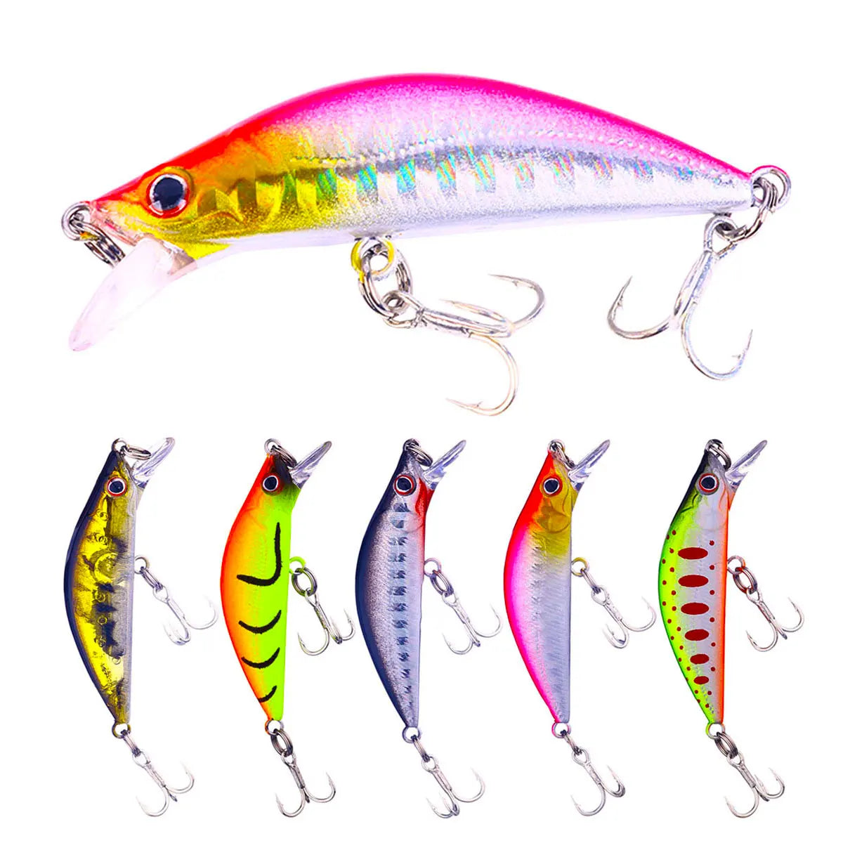 Wholesale MI215 5.5cm 5.5g Artificial Hard Plastic Baits Sinking Minnow Fishing Lures
