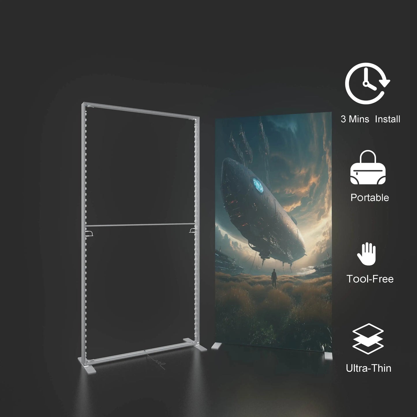 Led Display Board Light Box Slim Frameless Advertising Lightbox Led Lightbox Display