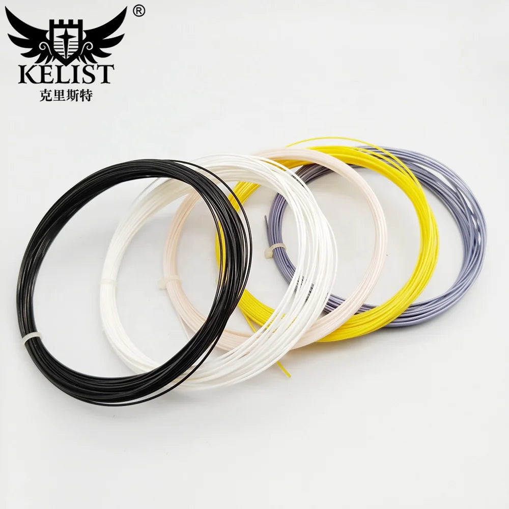 KELIST Custom Quality 1.25 Tennis String 12m Reel Durable Polyester Custom Logo & Multi-color Options