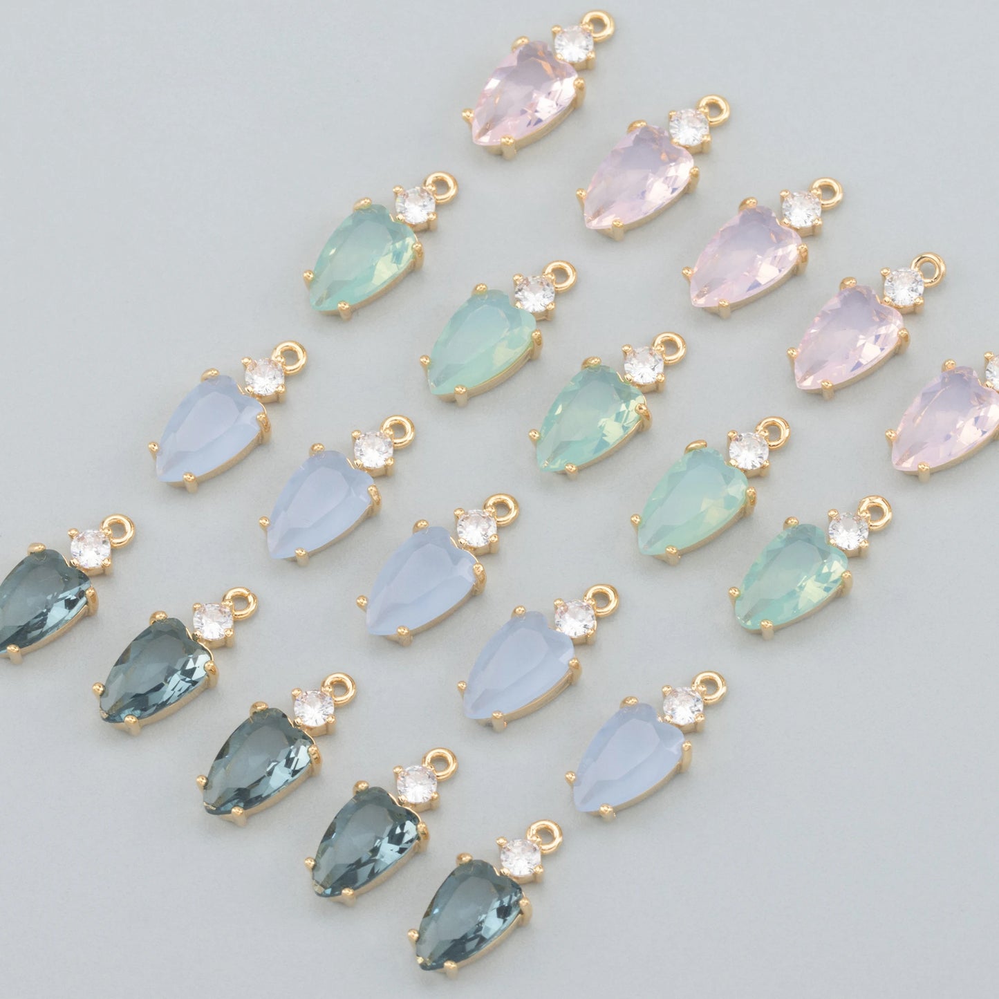 MA97  6pcs/lotJewelry Accessoriesmini Sizenickel Free18k Gold Platedcopperzirconcharmjewelry Making Findingsdiy Pendant