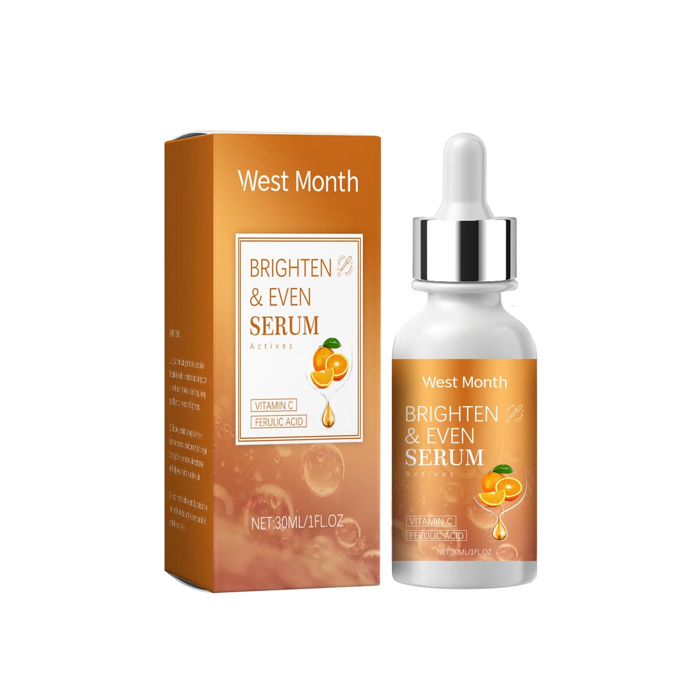 West Month Vitamin C Brightening Facial Serum Nourishes and Moisturizes Skin to Improve Dark and clear Facial Skin 30ml