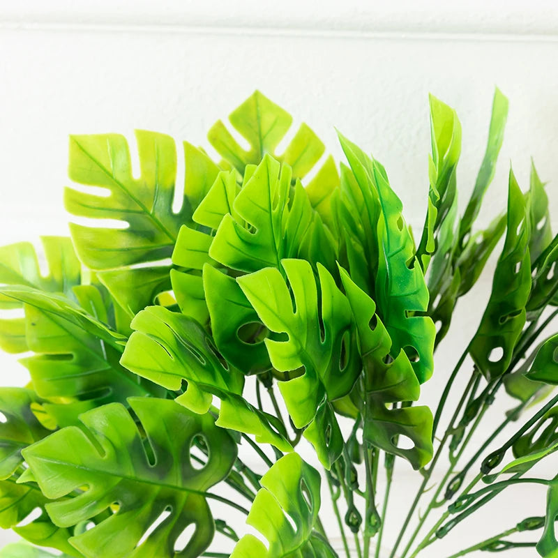 Artificial Monstera Small Bouquet Home Office Decoration Indoor Plant Artificial Plant Turtle Leaf