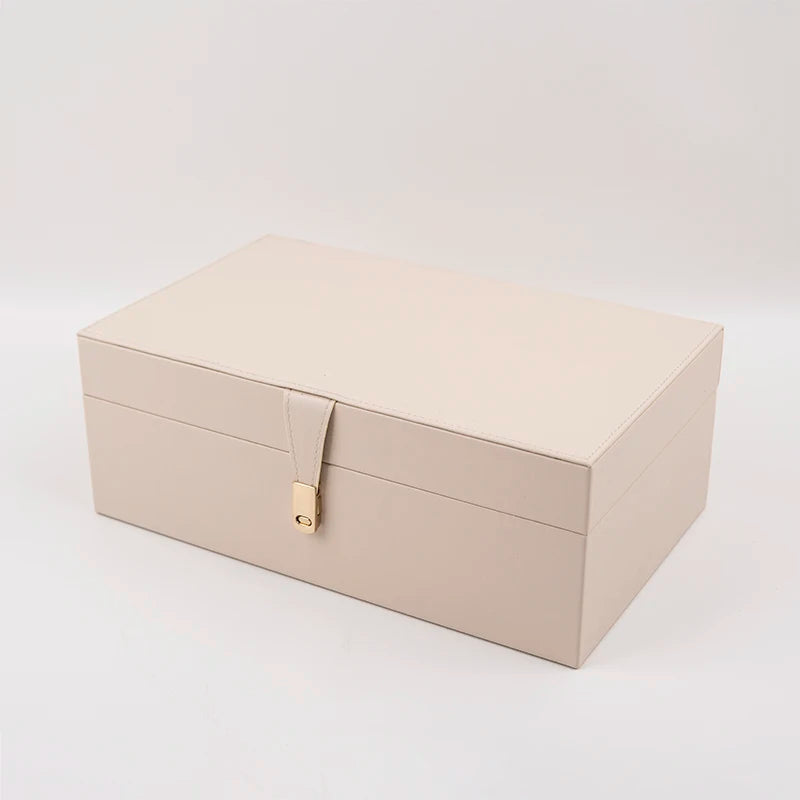 2PCS Leather Gift Box Flip Cover MDF Wooden Packaging Box PANA PU Wooden  Box with Metal Magnetic Buckle With SABER Certificate