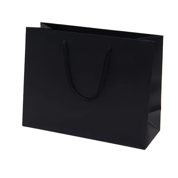 Wholesale Custom Design Personalized Logo Print White Black Matte Lamination Paper Shopping Gift Bags for Small Business