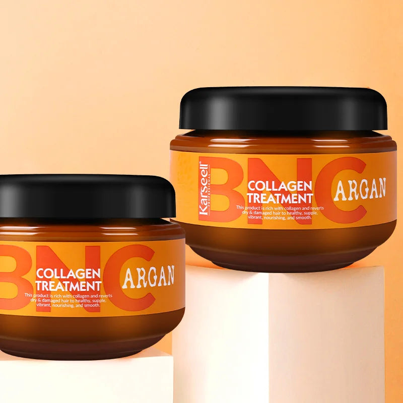 Custom 500ML Keratin Collagen Cream Hair-Repairing Moisturizing Treatment Salon Organic Argan Oil Nourishing Refreshing